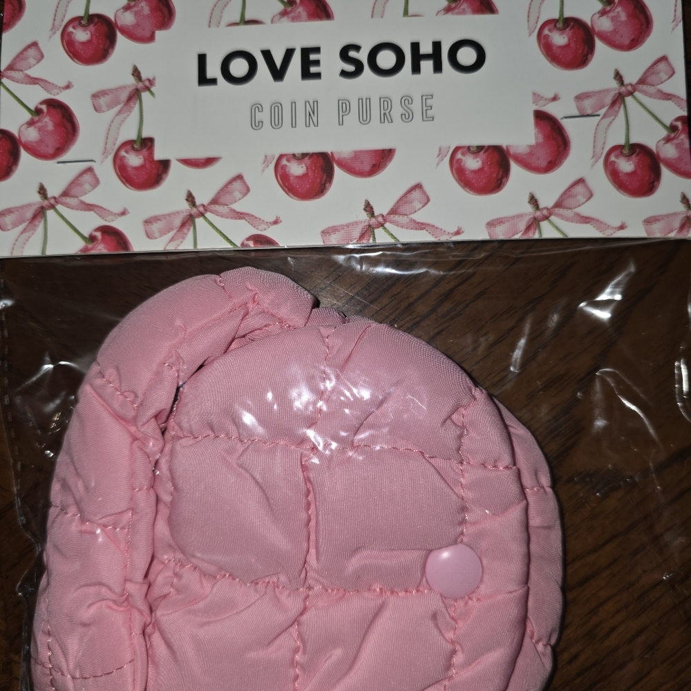Pink Quilted Coin Purse